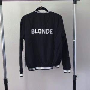 Blonde lightweight bomber jacket
